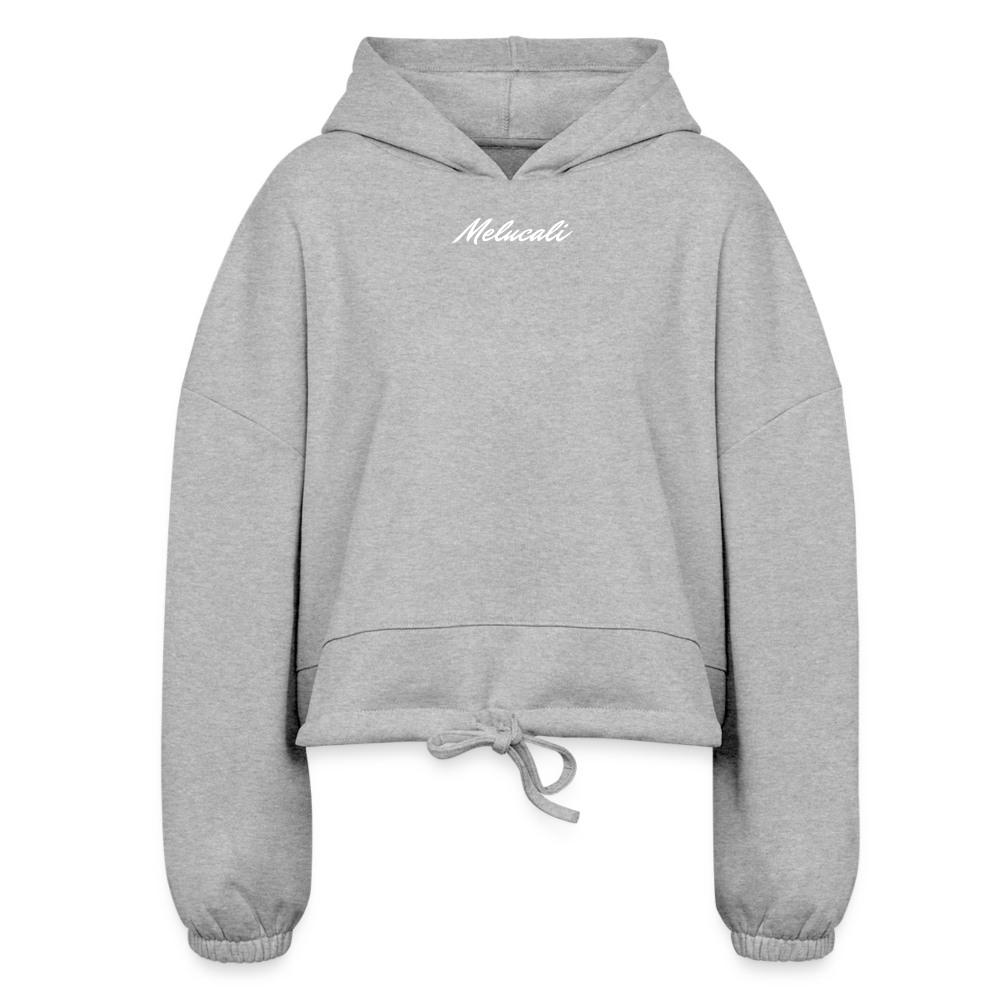 Melucali's Cropped Hoodie - heather gray