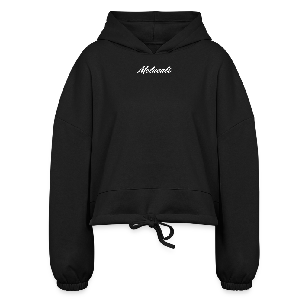 Melucali's Cropped Hoodie - black