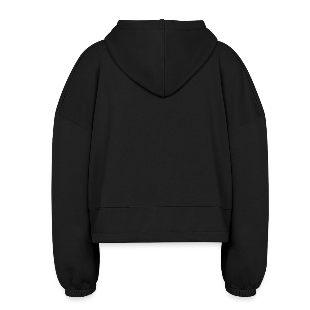 "Faire" - Women’s Cropped Hoodie - black