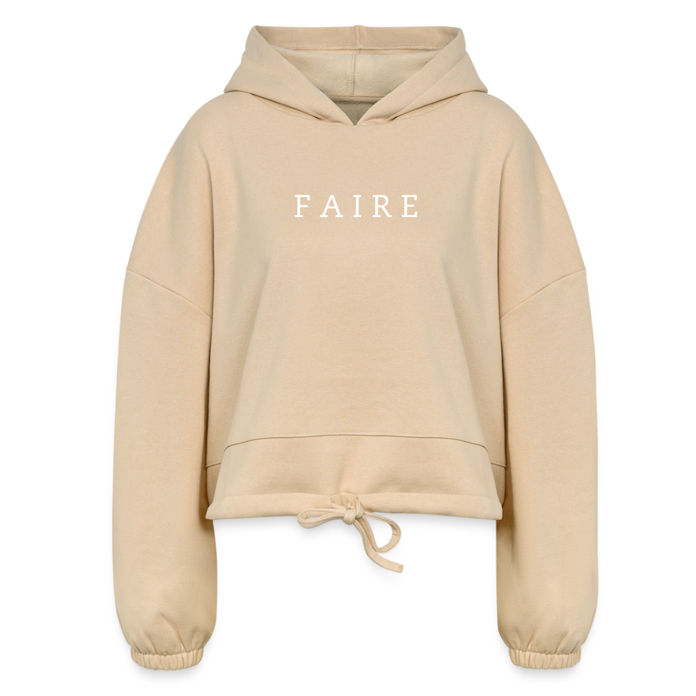 "Faire" - Women’s Cropped Hoodie - nude