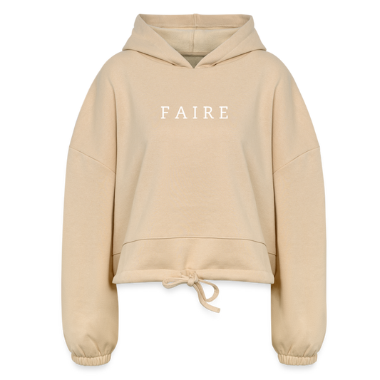 "Faire" - Women’s Cropped Hoodie - nude