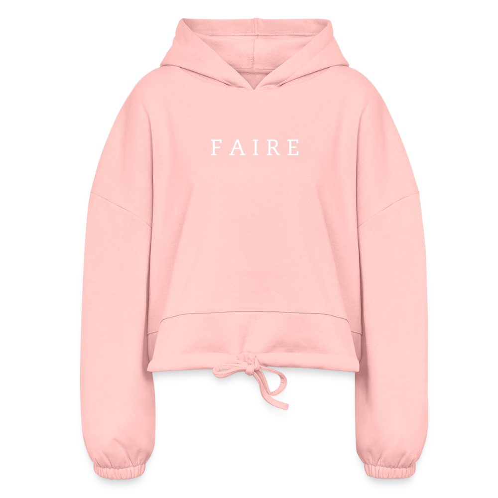 "Faire" - Women’s Cropped Hoodie - light pink