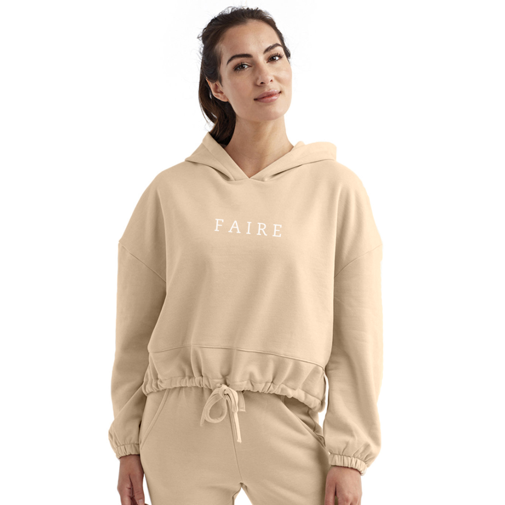 "Faire" - Women’s Cropped Hoodie - nude