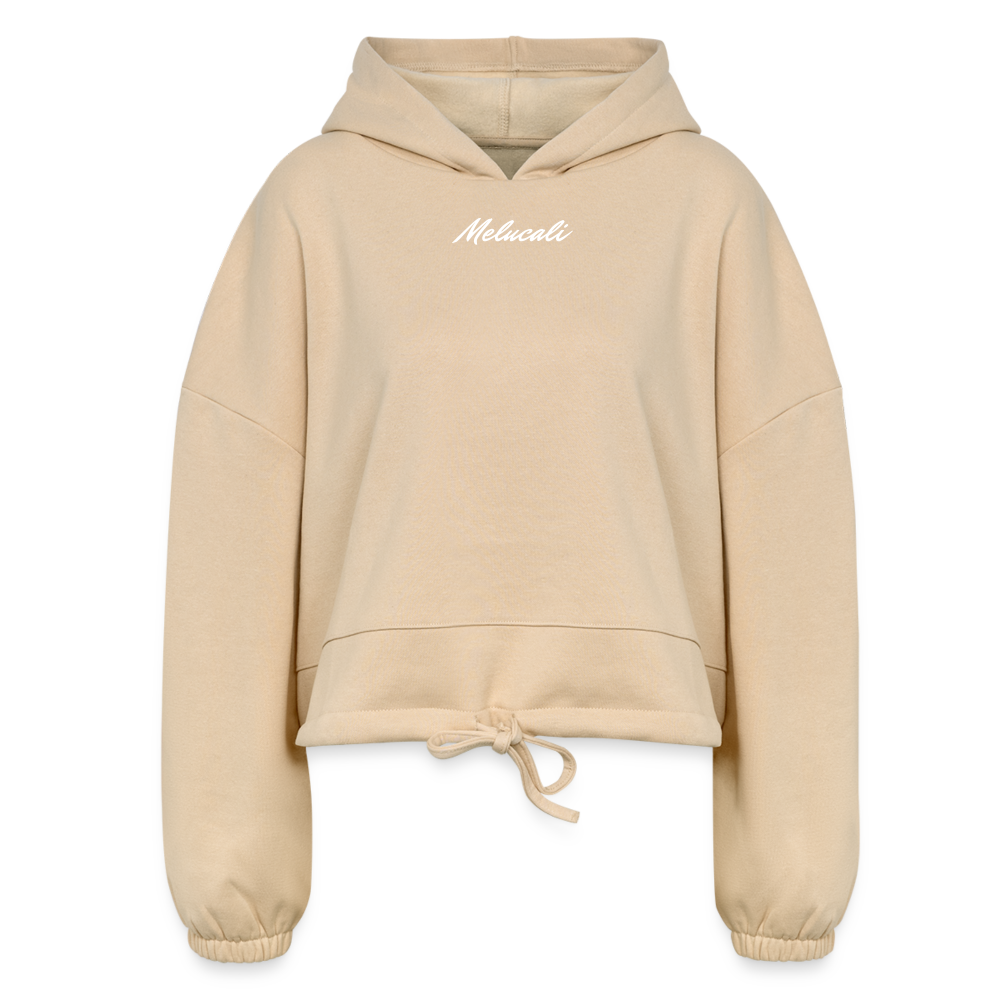 Melucali's Cropped Hoodie - nude