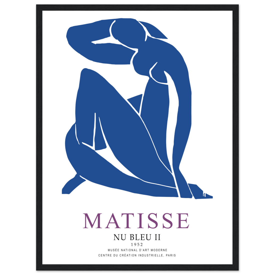 Matisse 1952 Nu Bleu Poster with Optional Frame