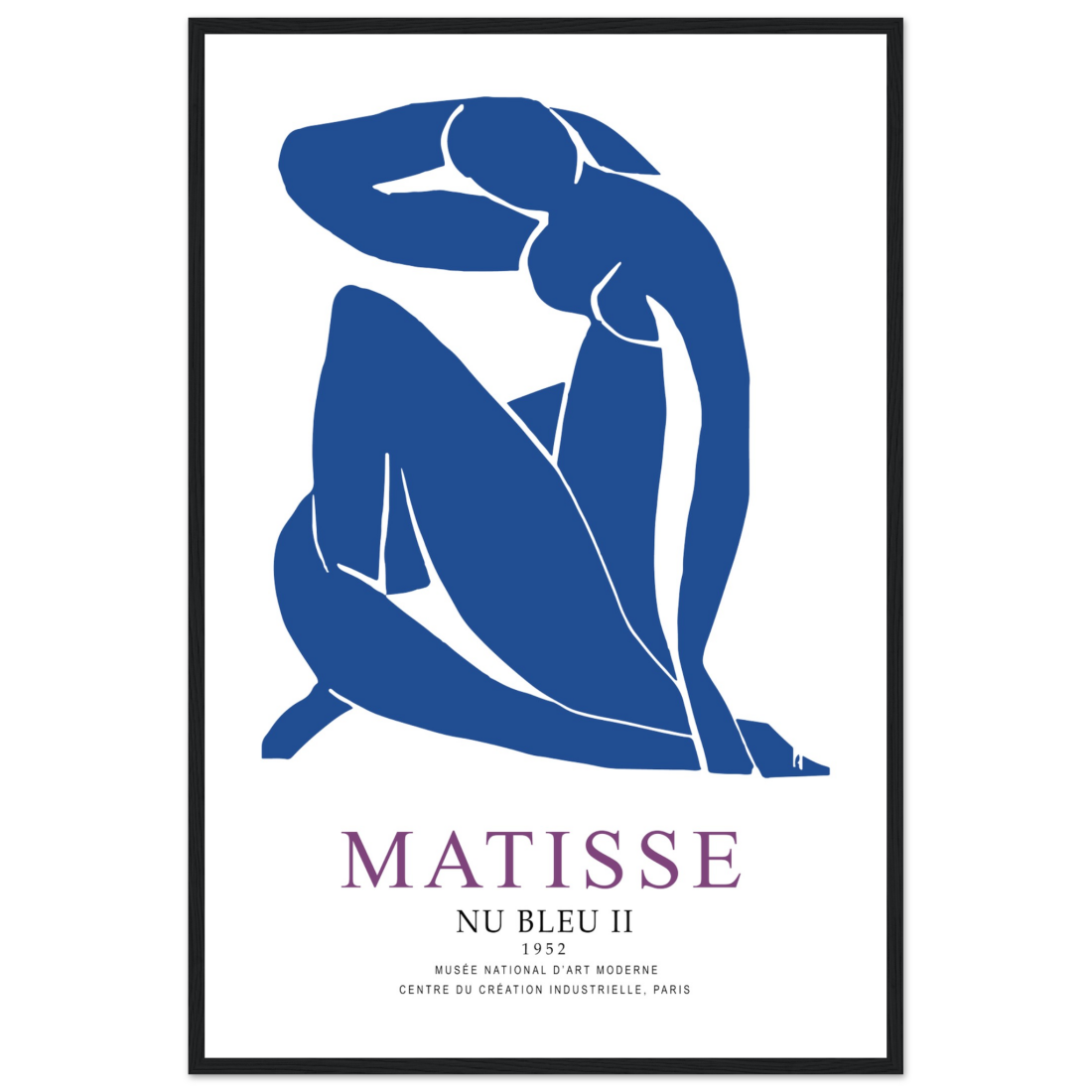 Matisse 1952 Nu Bleu Poster with Optional Frame