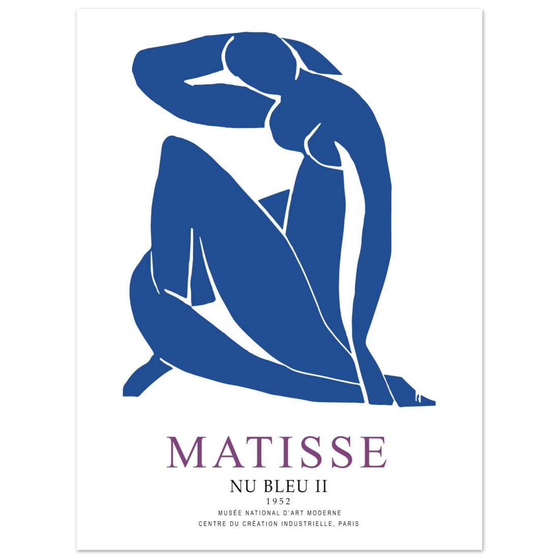 Matisse 1952 Nu Bleu Poster with Optional Frame