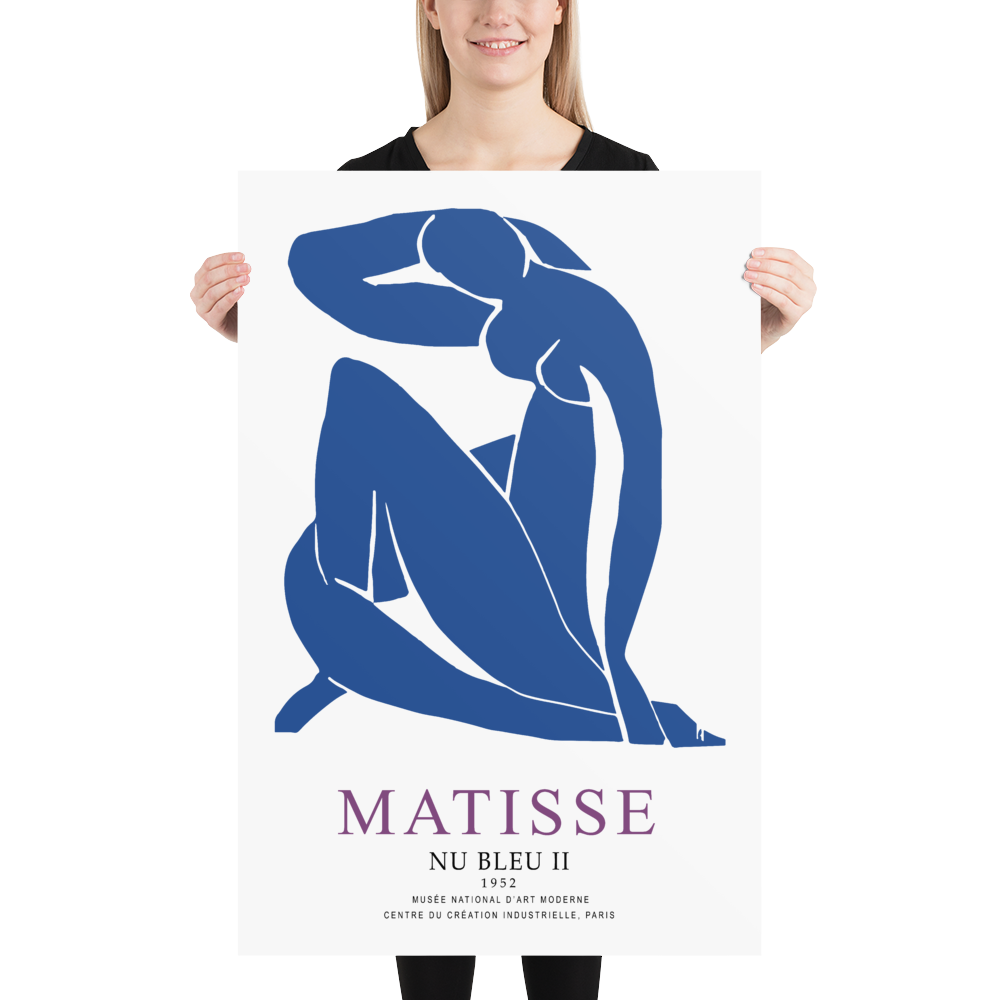 Matisse 1952 Nu Bleu Poster with Optional Frame